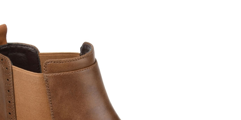 Bota Chelsea Masculina Vance Co. Cap Toe Marrom Tamanho 10,5 M