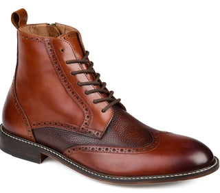 Bota Thomas &amp; Vine Legend Wingtip Masculina Marrom Tamanho 10,5 W