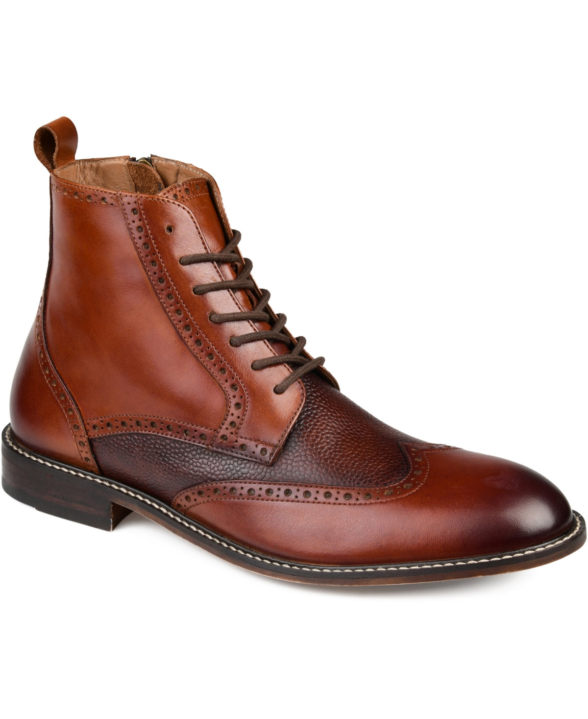Botas Thomas &amp; Vine Legend Wingtip Masculinas Marrom Tamanho 9,5 W
