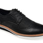 Tênis Derby Wingtip Warrick Masculino Vance Co. Preto Tamanho 9 M
