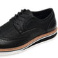 Tênis Derby Wingtip Warrick Masculino Vance Co. Preto Tamanho 9 M