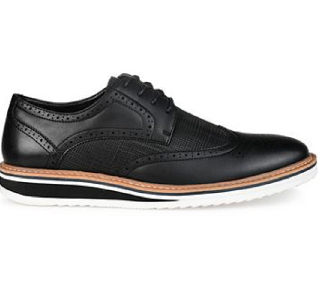 Tênis Derby Wingtip Warrick Masculino Vance Co. Preto Tamanho 9,5M