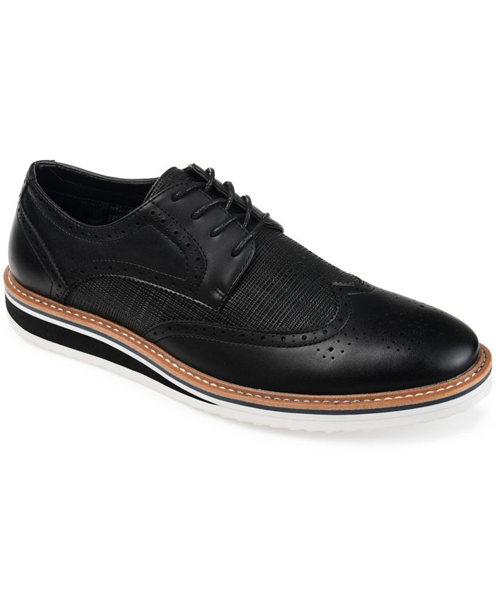 Tênis Derby Wingtip Warrick Masculino Vance Co. Preto Tamanho 11 M