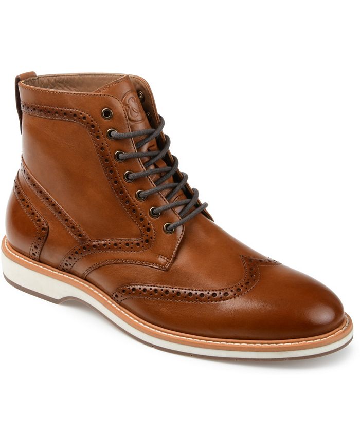 Bota Enzzo Wingtip Masculina Thomas &amp; Vine Marrom Tamanho 9,5M