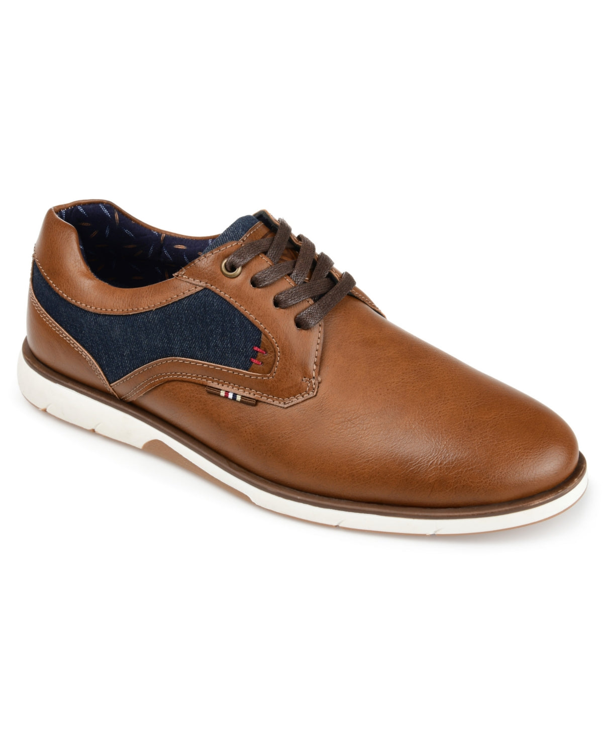 Sapatos sociais casuais Fritz masculinos da Vance Co., marrom, tamanho 8,5 M