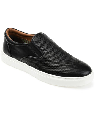 Tênis masculino Thomas &amp; Vine Conley Slip On de couro, preto, tamanho 11 M