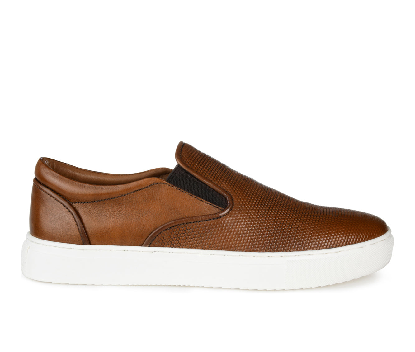 Tênis masculino Thomas &amp; Vine Conley Slip-On de couro marrom, tamanho 13 M