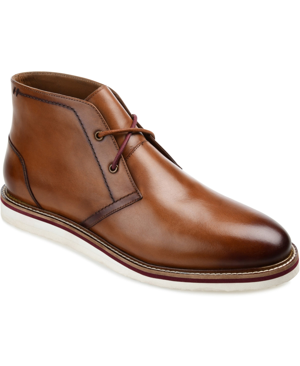 Botas Chukka Masculinas Thomas &amp; Vine Keegan Plain Toe Marrom Tamanho 8,5 M