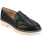 Sapatos mocassim Kenly femininos Journee Collection, pretos, tamanho 8 M