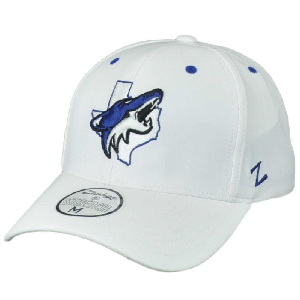 Zephyr Richland Springs Coyotes High School Fitted Stretch Hat Cap White