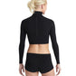 Top feminino Capezio gola alta manga comprida preto tamanho extrapequeno