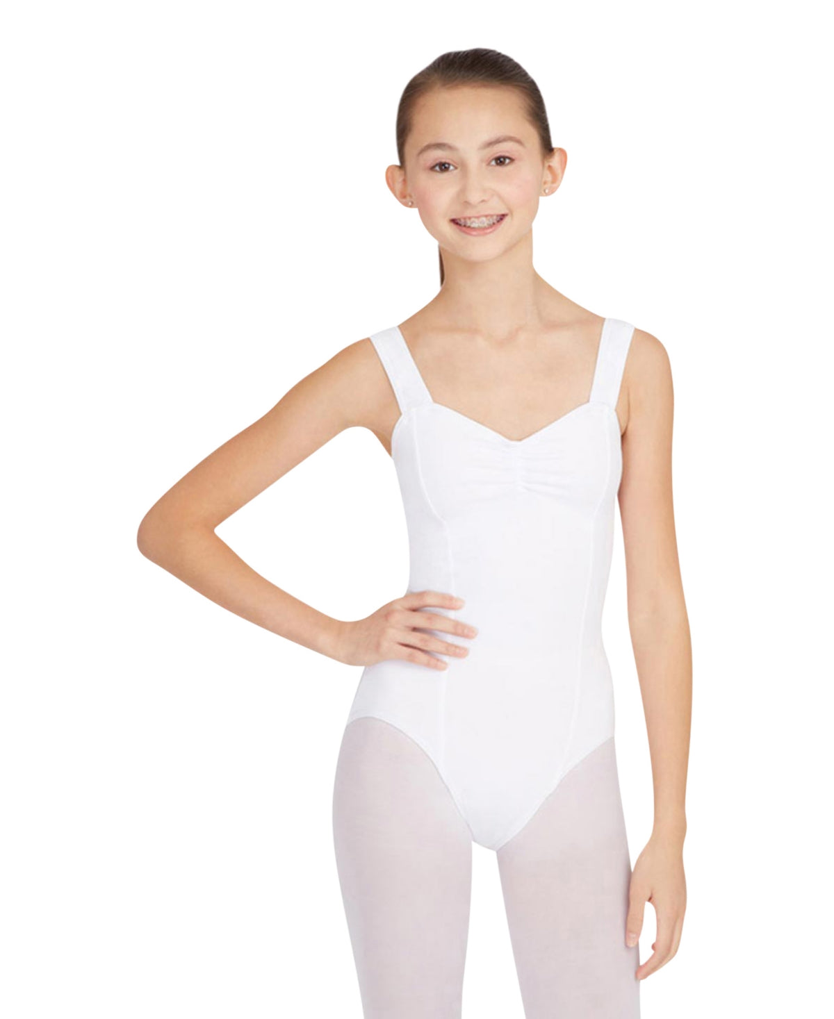 Capezio Regata Princesa Feminina Branca Tamanho Médio