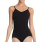 Vestido de malha com decote em V Capezio feminino, preto, tamanho grande