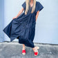 Entro - Twirl-worthy Flutter Sleeve Tiered Midi Dress