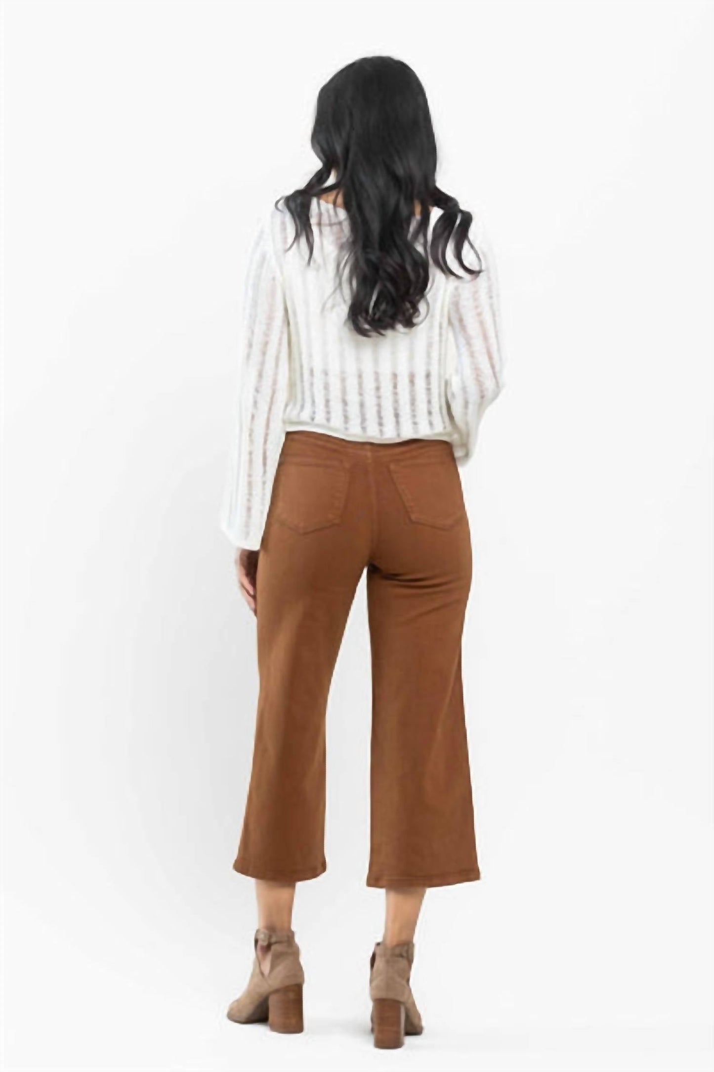 Judy Blue - High Rise Wide Leg Crop Jeans