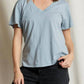 Perfectwhitetee - Hendrix Crispy Lightweight Cotton Boxy V Neck Tee