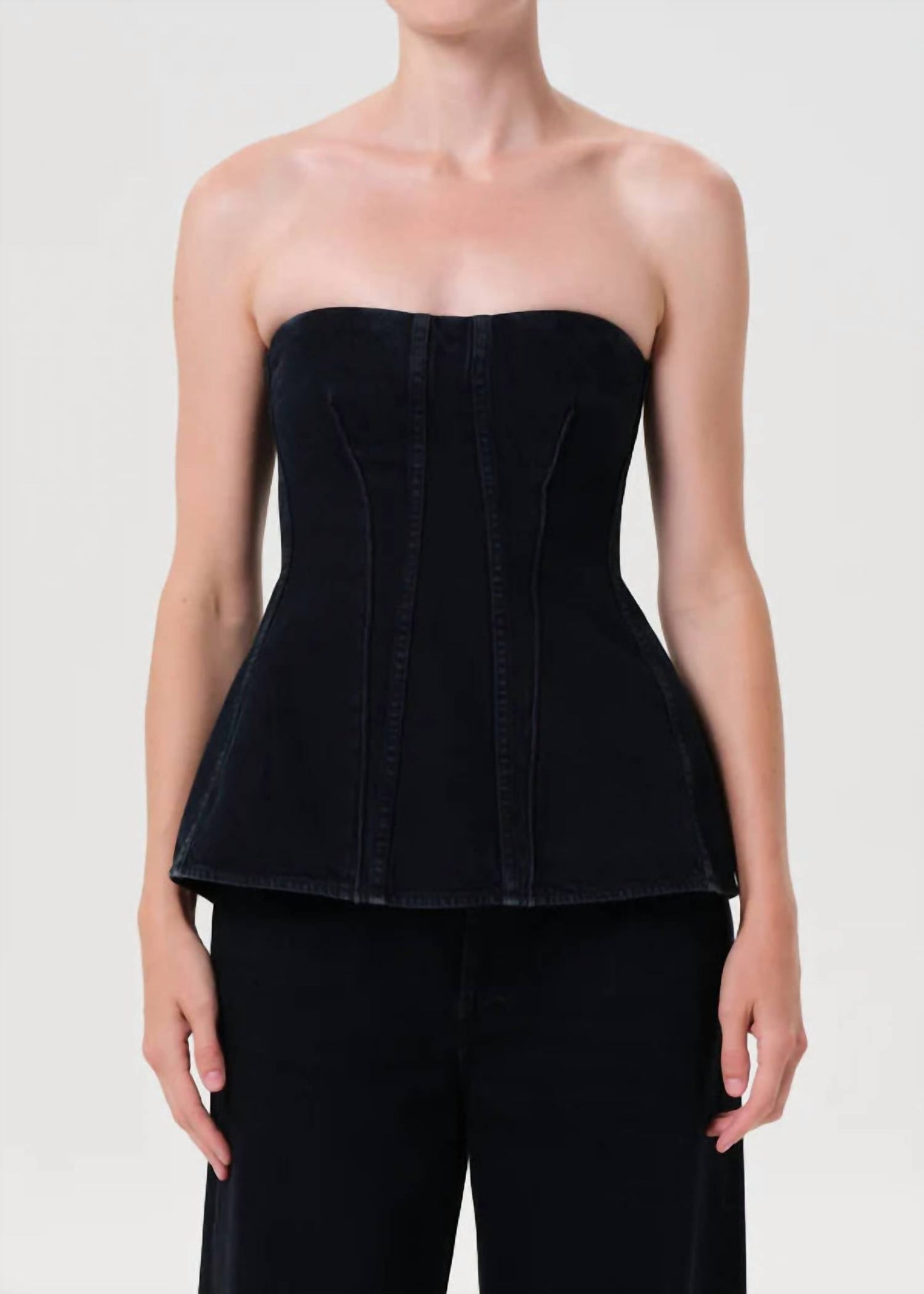 Agolde - Lara Sleeveless Denim Corset Top