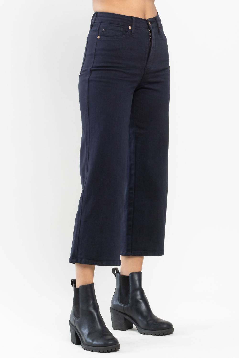 Judy Blue - High Waist Crop Wide Leg Jeans