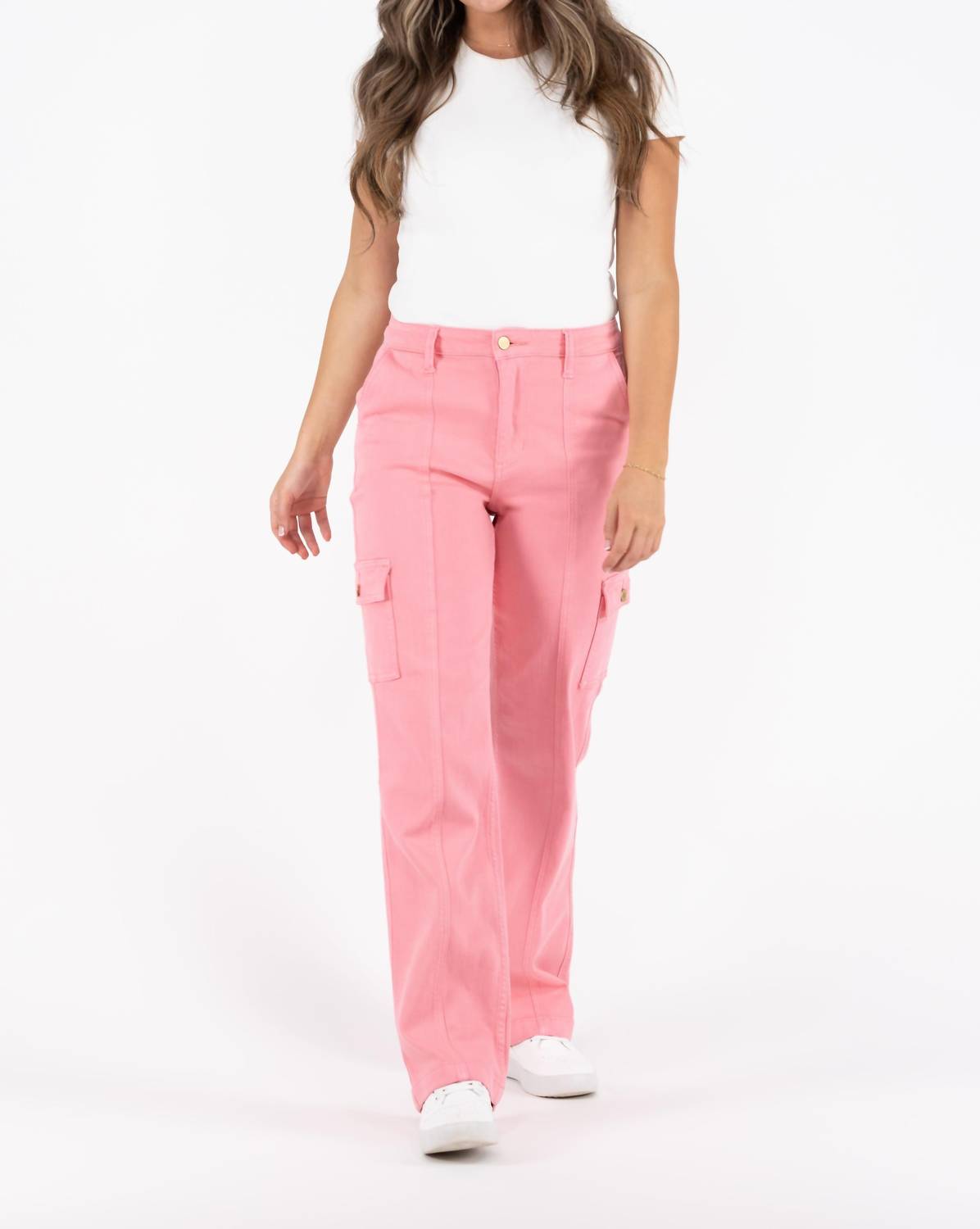 Judy Blue - The Rowan High-Rise Garment Dyed Straight Leg Cargo Denim