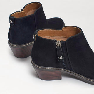 Sam Edelman - Botas femininas de couro Pryce com bico redondo e salto alto, sem cadarço, estilo slip-on