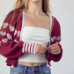 &Merci - HEART BUTTON-FRONT CARDIGAN