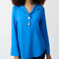Joseph Ribkoff - Collared Long Sleeve Gauze Top