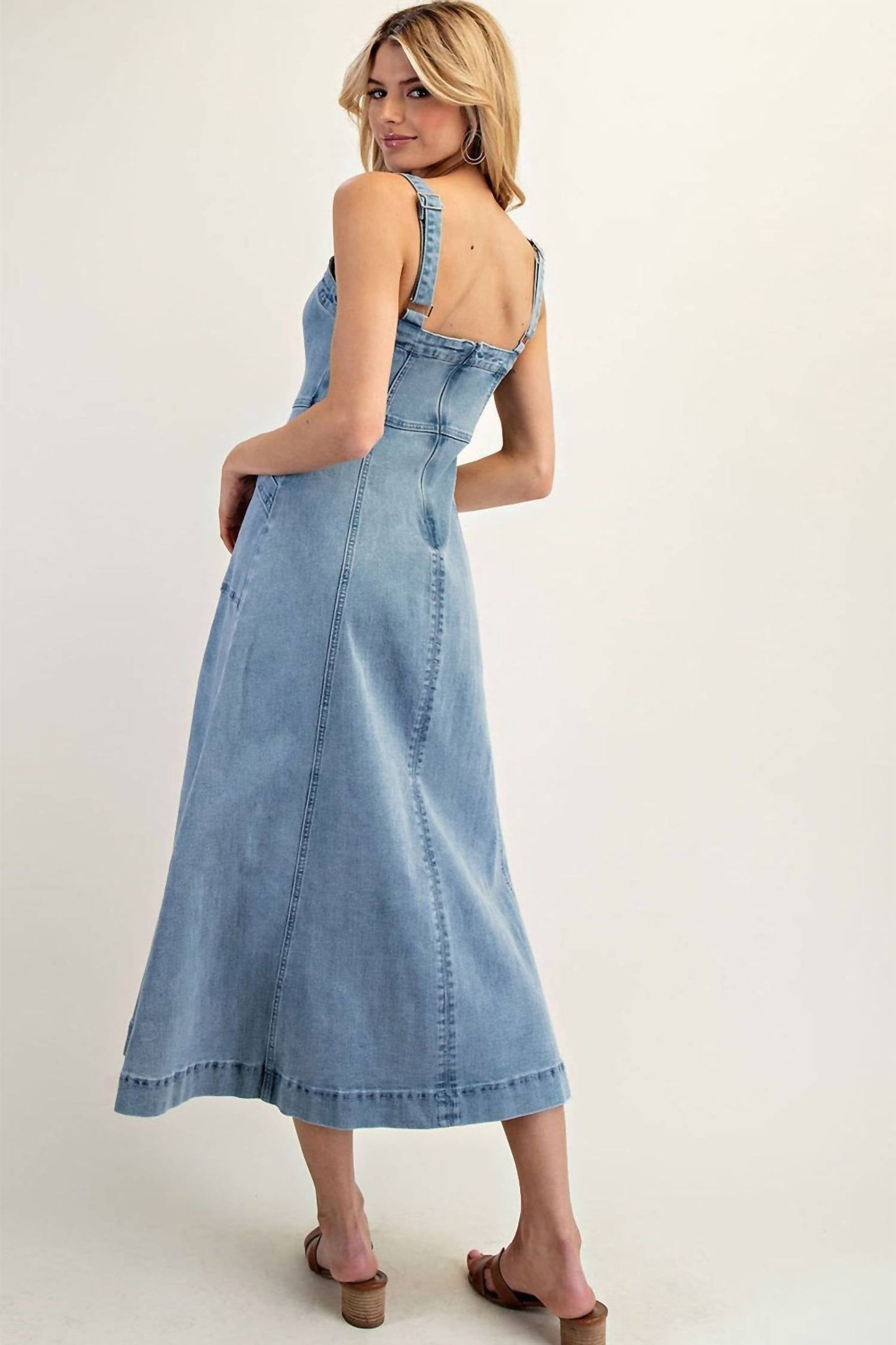 Mable - Jeanine Denim Midi Dress