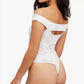 Free People - SO MUCH Lilac Stretch Flowers Off Shoulder Bodysuit