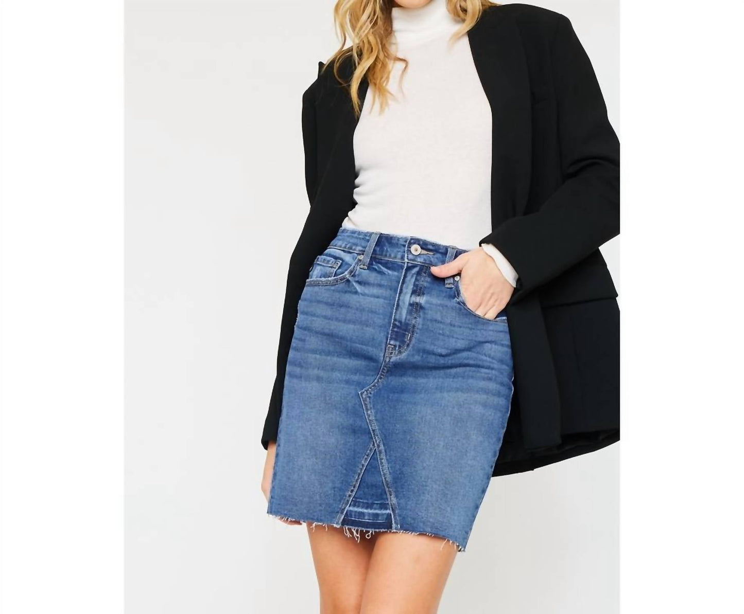 Kancan - Comfort Stretch Denim Mini Skirt