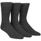 Pacote com 3 meias sociais Calvin Klein masculinas de rayon, pretas, tamanho 7 a 12