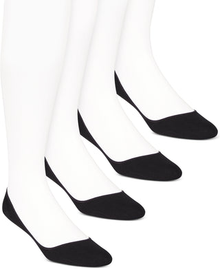 Calvin Klein Meias Masculinas Invisíveis - Pacote com 4 - Pretas - Tamanho 7-12