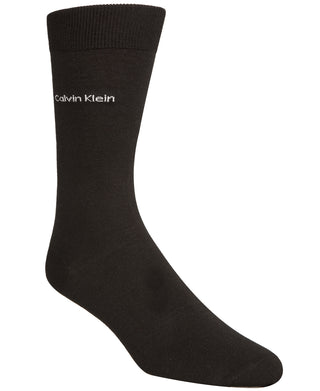 Meias Calvin Klein Giza Crew Masculinas Pretas Tamanho Regular