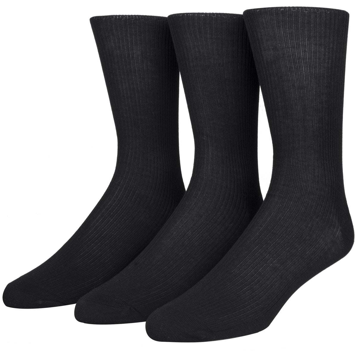 Pacote com 3 meias sociais Calvin Klein masculinas sem amarração, pretas, tamanho 7-12