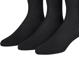 Pacote com 3 meias sociais Calvin Klein masculinas sem amarração, pretas, tamanho 7-12