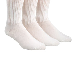 Meias Calvin Klein Masculinas em Algodão Rico, 3 Unidades, Brancas, Tamanho Regular