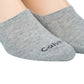 Pacote com 2 meias invisíveis masculinas Calvin Klein, cinza, tamanho 7-12