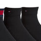 Pacote com 3 meias Tommy Hilfiger masculinas com logotipo, pretas, tamanho 7 a 12