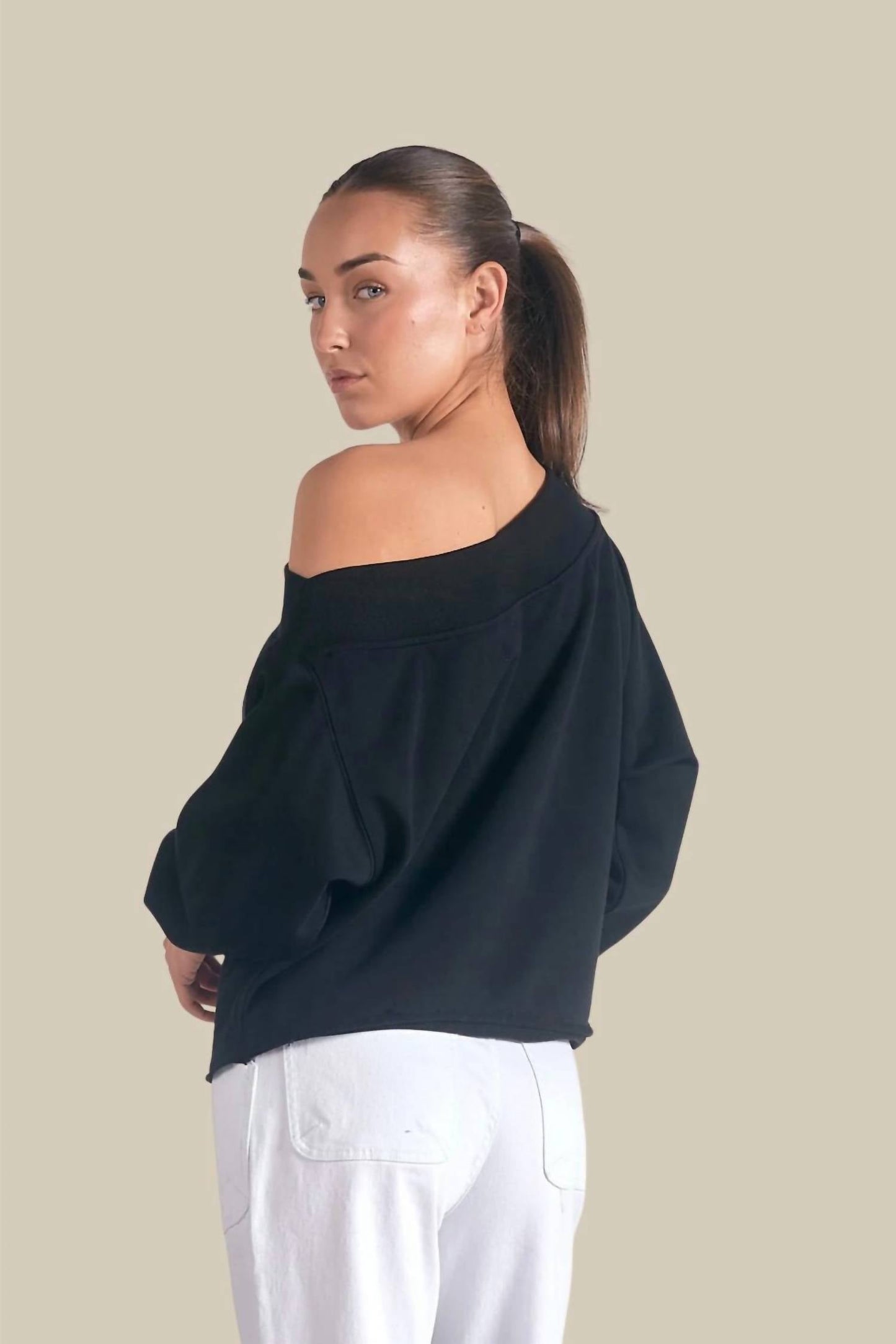 Elan - Long Sleeve Off Shoulder Top