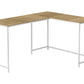 L-Shaped Corner Computer Desk with Contemporary Marble Look