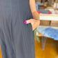Kld. Signature - Women's Square Neck Cap Sleeve Midi Dress