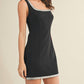 61 Jane - Women's Square Neck Rhinestone Dress