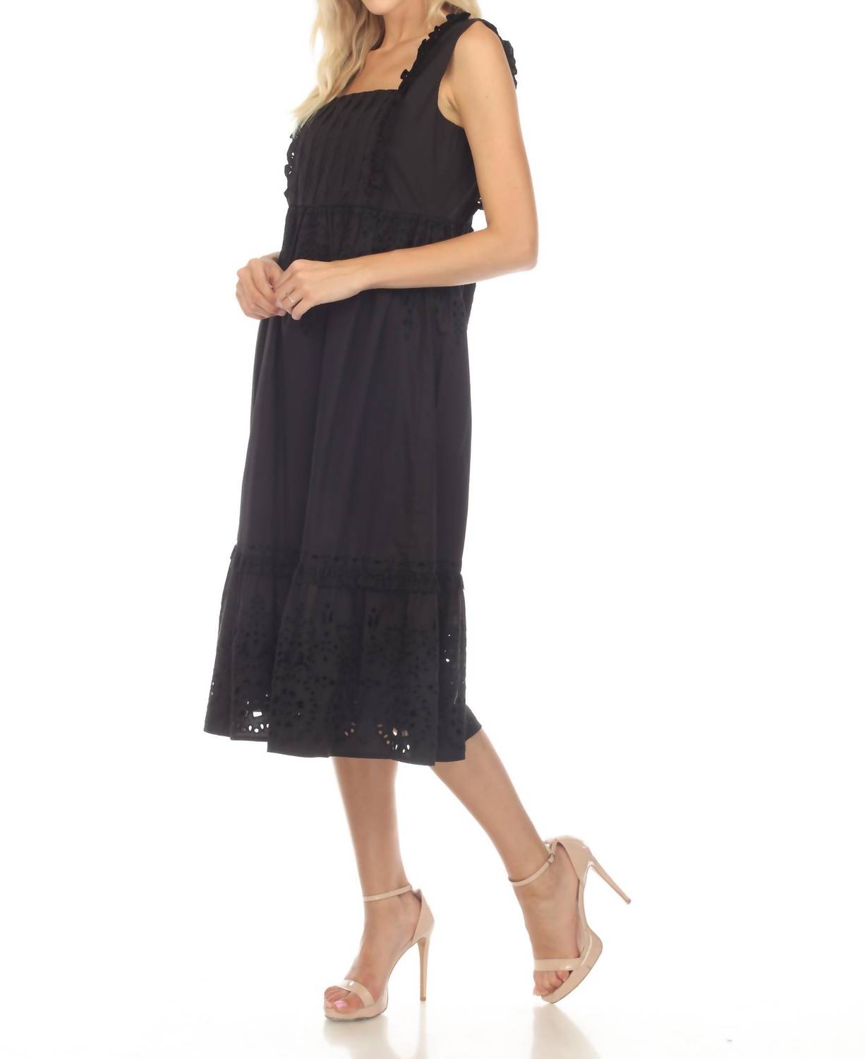 Johnny Was - Jade Jesminda Eyelet Embroidered Midi Dress