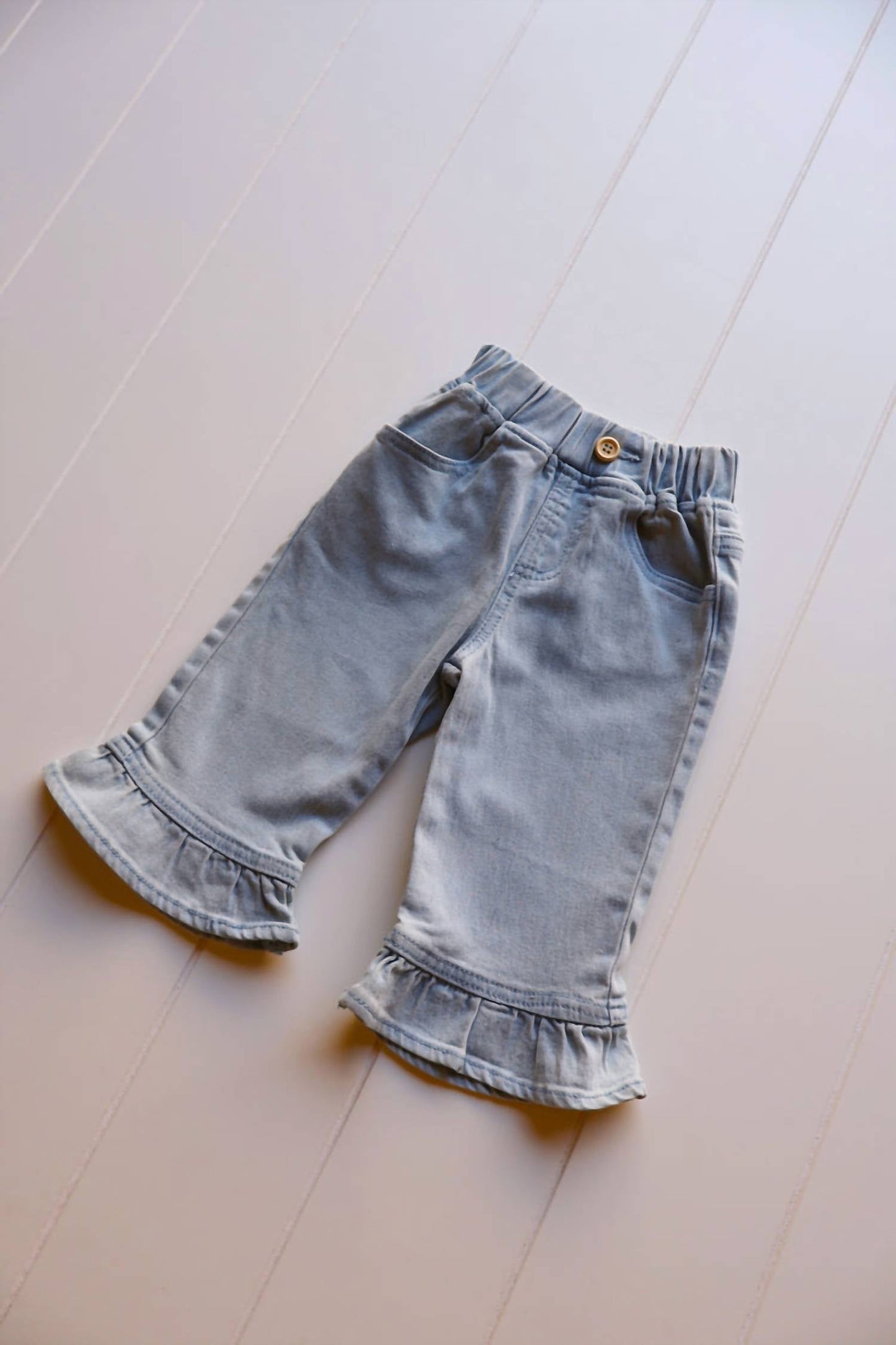 Axel & Rose - Girl's Denim Flare Ruffle Pants