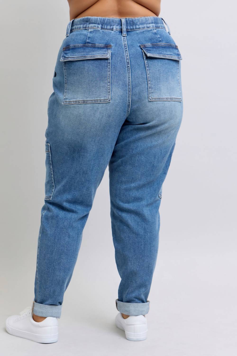Judy Blue - High Rise Cuffed Cargo Denim Jogger