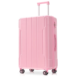 24" Hardshell  Expandable ABS Spinner Luggage (Pink)