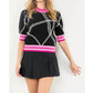 Thml - Tila Print Short Sleeve Sweater