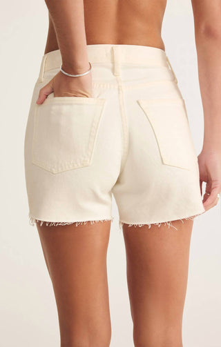Z Supply - Short jeans de cintura alta para uso diário
