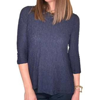 Multiples - 3/4 Sleeve Scoop Neck Swing Top