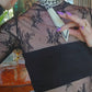By Together - Knit Jacquard Lace Mock Neck Top