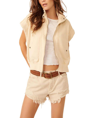 Free People - Colete Tolly com zíper